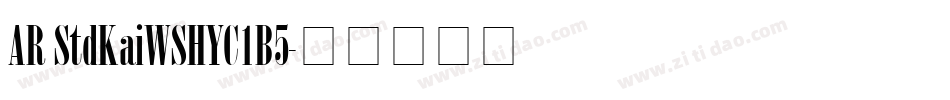 AR StdKaiWSHYC1B5字体转换